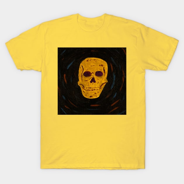 Gold and Purple Skull T-Shirt by tomprice